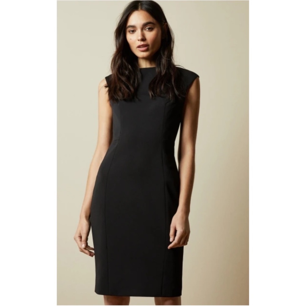 NWT TED BAKER NAEAED  BLACK SEAM BODYCON PENCIL DRESS SZ US 10/12 TED SZ 4